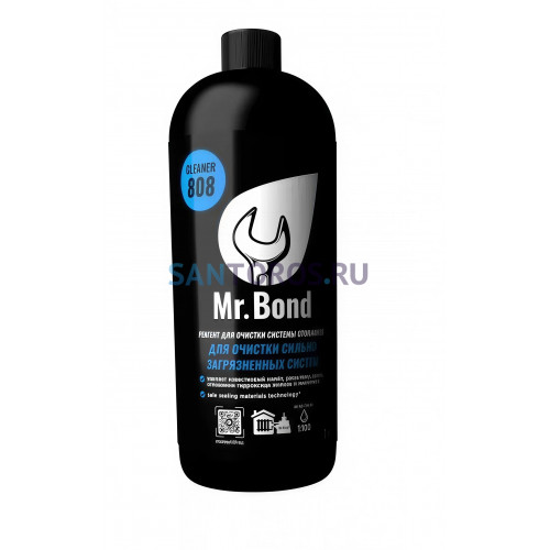 Реагент для очистки сильно загрязненных систем отопления Mr.Bond Cleaner 808 Pipal (Пипл)